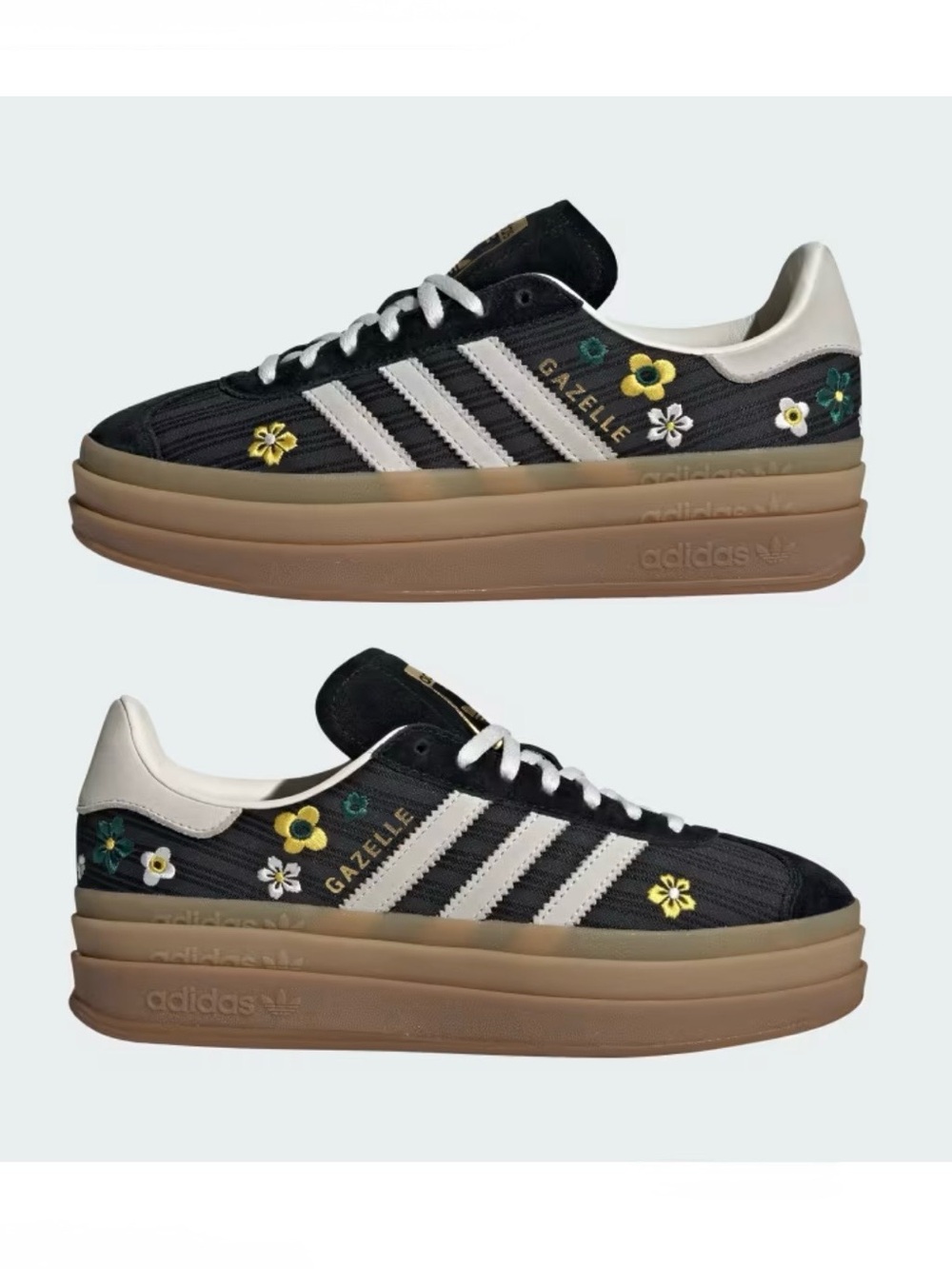 NWT adidas Originals x Liberty London Gazelle Bold Shoes, Size 7.5 - Picture 2 of 12